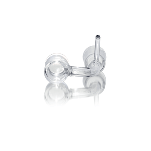 Glass Dab Rig Kit | Mini Dual Bubbler with Quartz E-Banger | E-Banger Prone View | DW