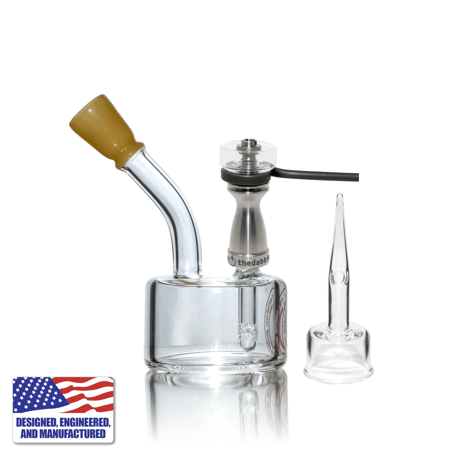 Glass Dab Rig Kit | Mini Hockey Puck with Hybrid Quartz Nail | In Use View | DW