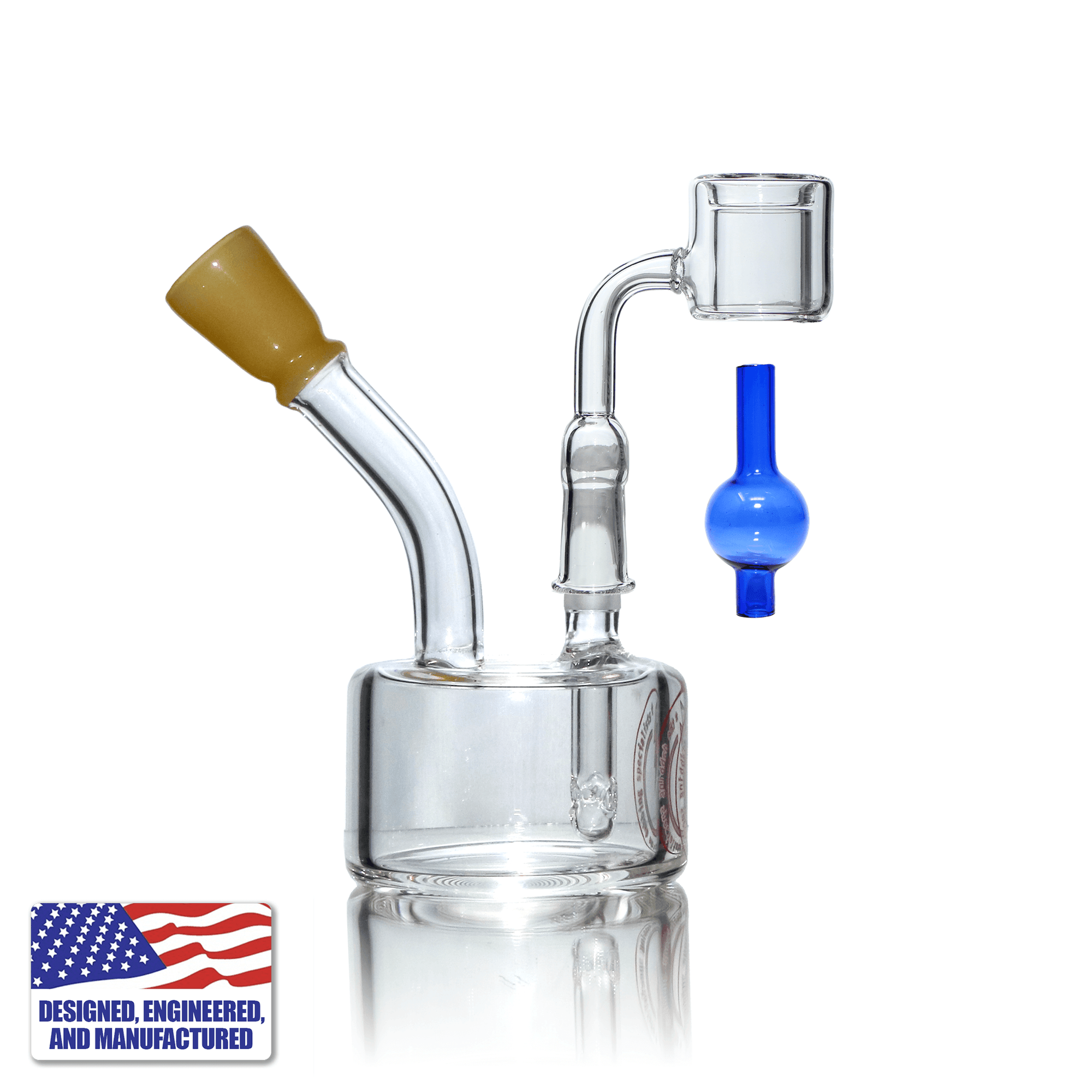 Glassic Bent Neck Travel Size Dab Rig with Banger