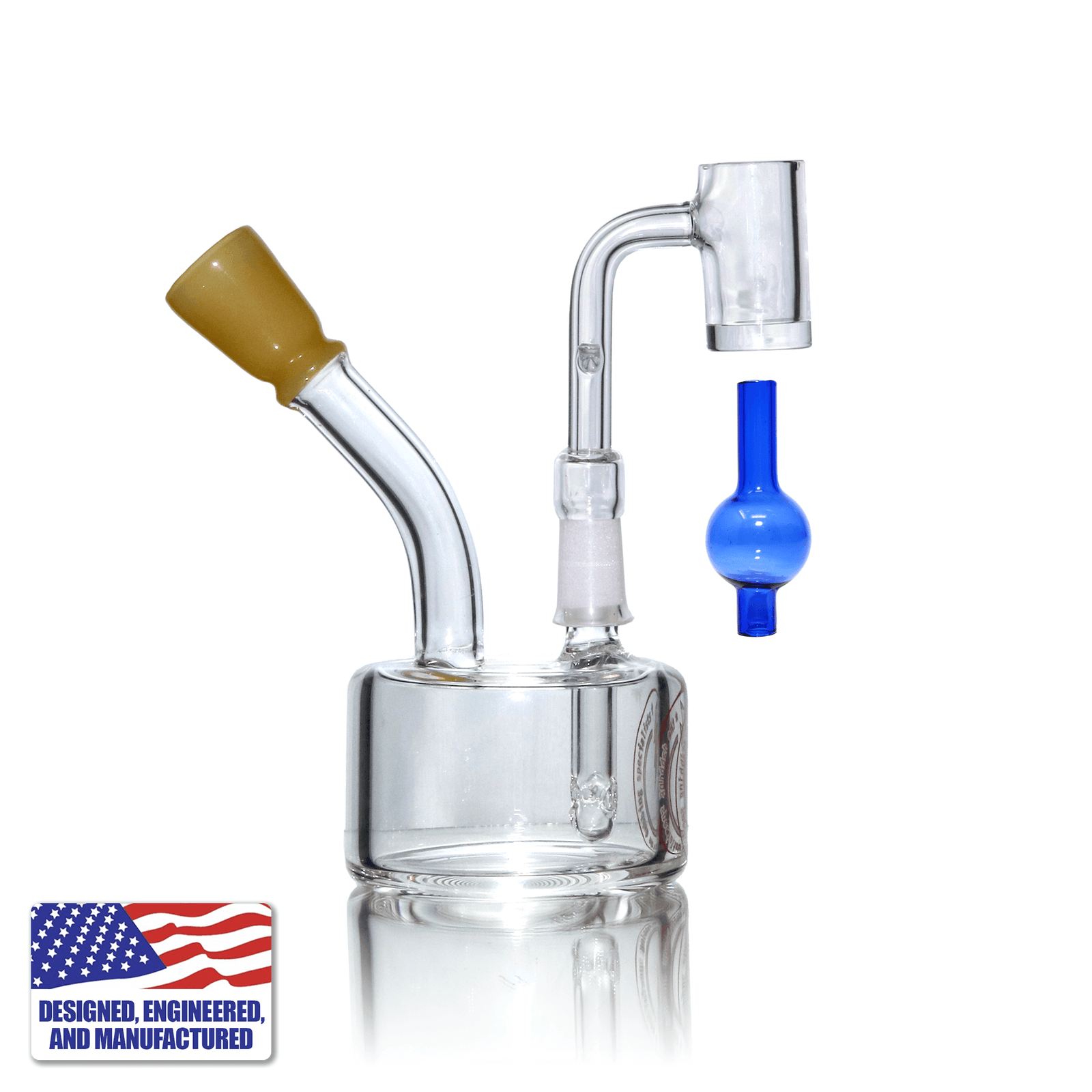 Glass Dab Rig | Mini Hockey Puck | Quartz E-Banger | Full Kit View | DW