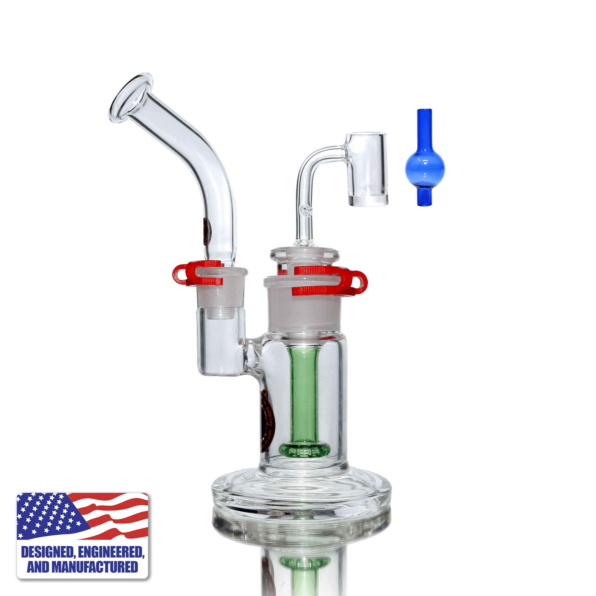 Portable Dab Kit | Showerhead Bubbler | E-Banger 20mm Coil | In Use View | DW