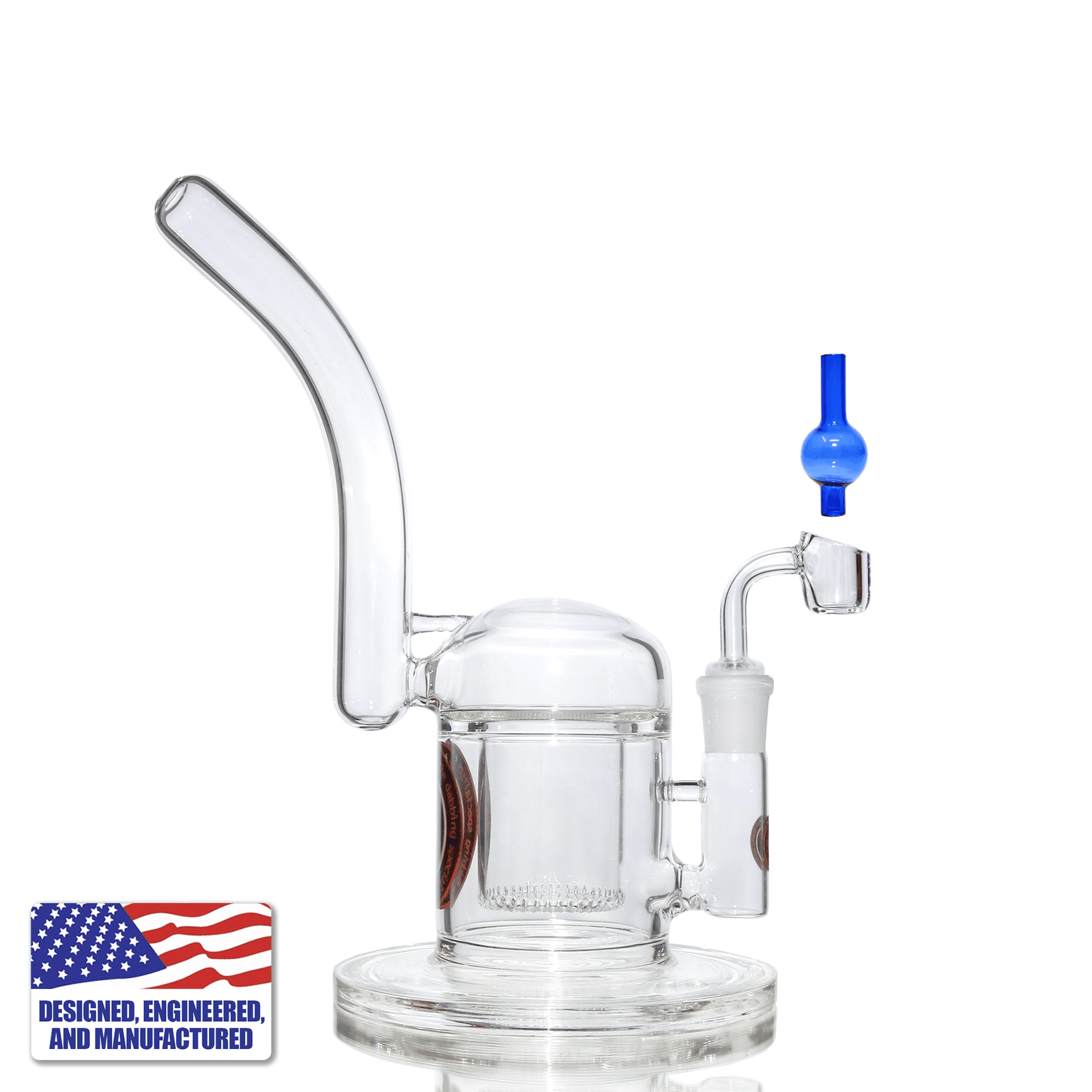 Glass Dab Kit | Showerhead Bubbler with Quartz Banger | In Use View | DW