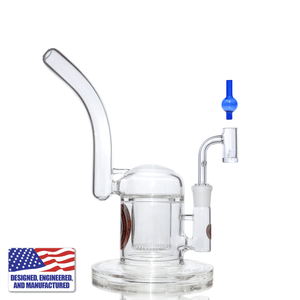 Glass Dab Kit | Showerhead Bubbler with Quartz E-Banger | In Use View | DW