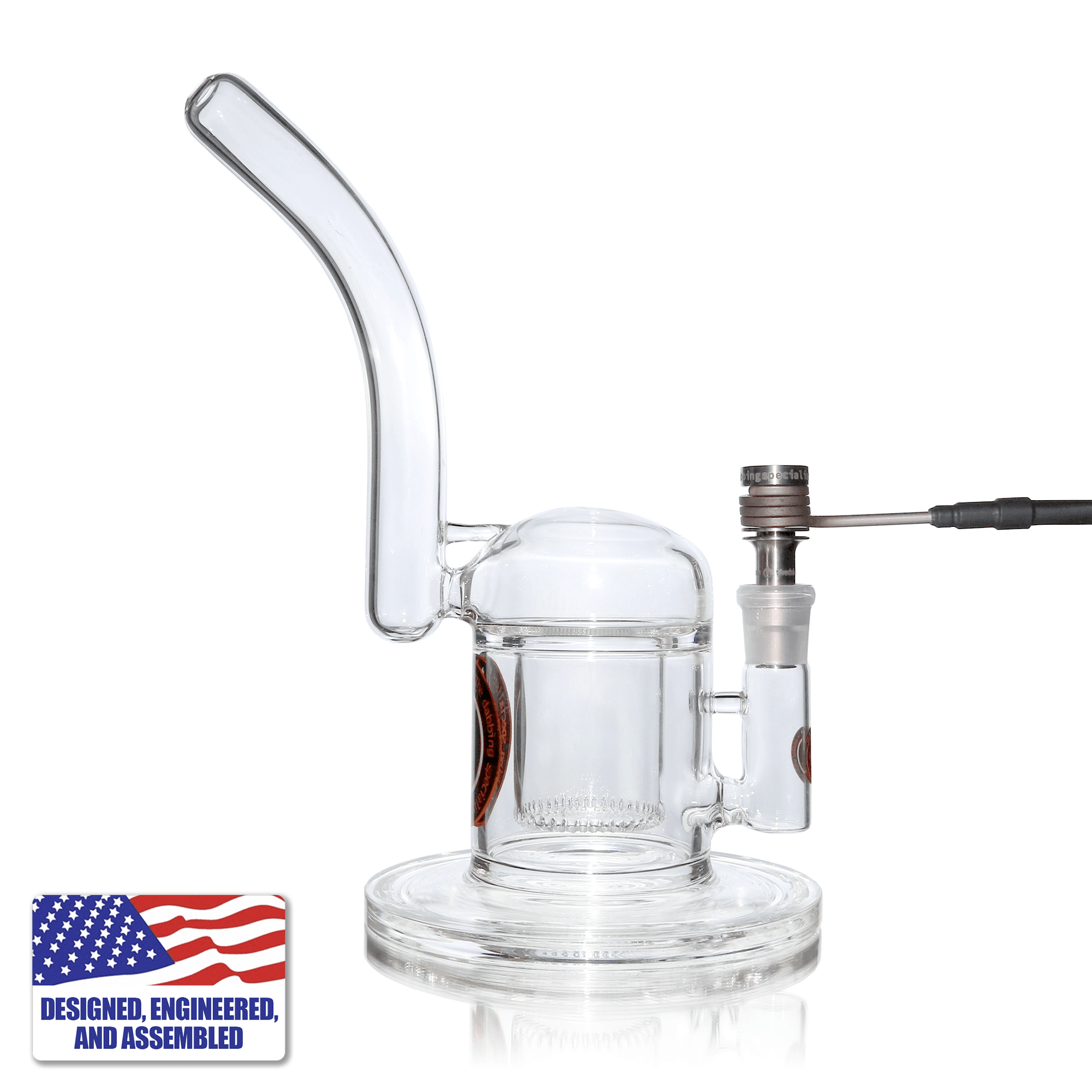 Glass Water Pipe with Showerhead Bubbler | 18mm Female Joint | In USe View | DW