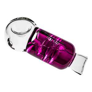Glycerin Coil Flower Pipe | Purple Angled View | Dabbing Warehouse