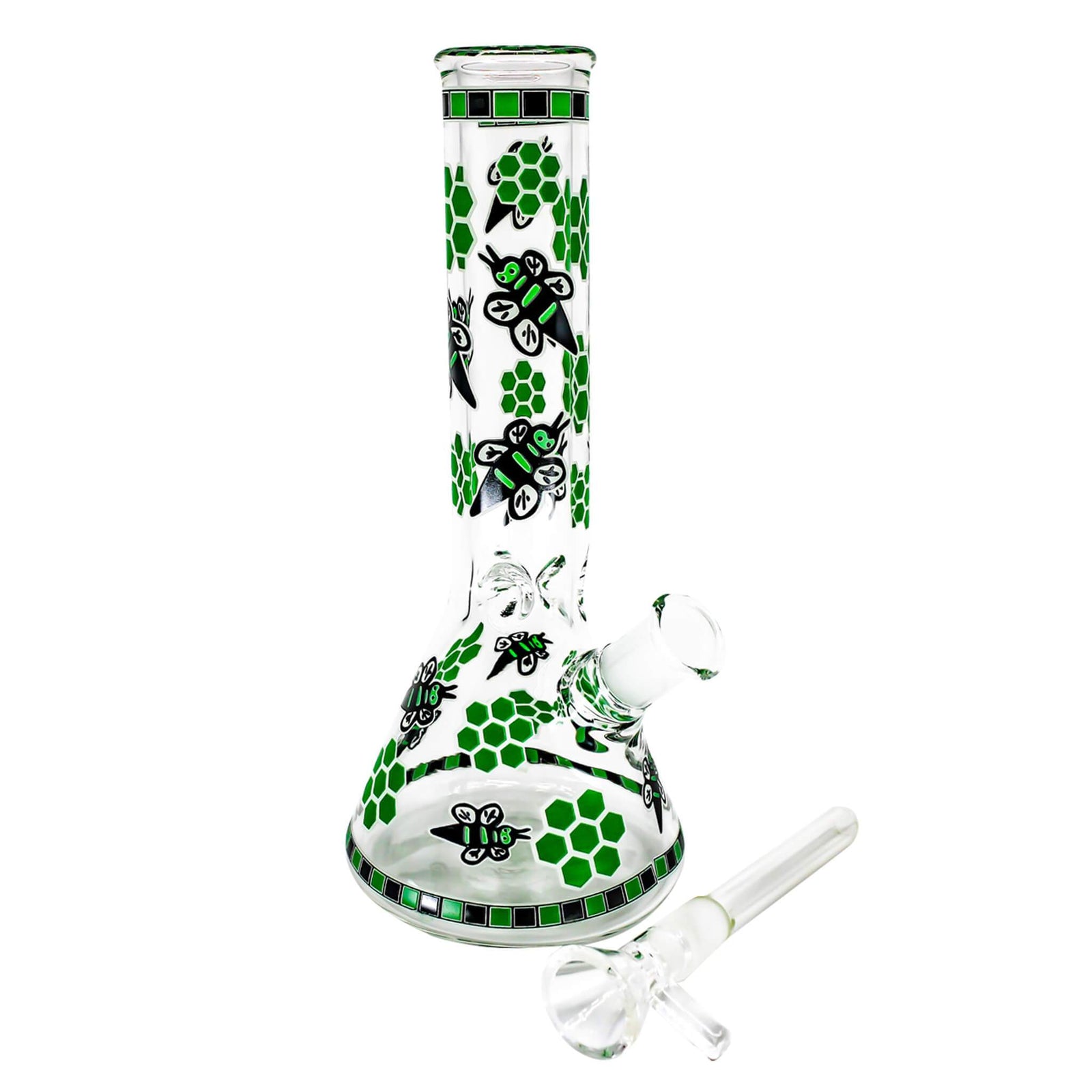 Green Honey Beaker Bong | Profile View | Dabbing Warehouse
