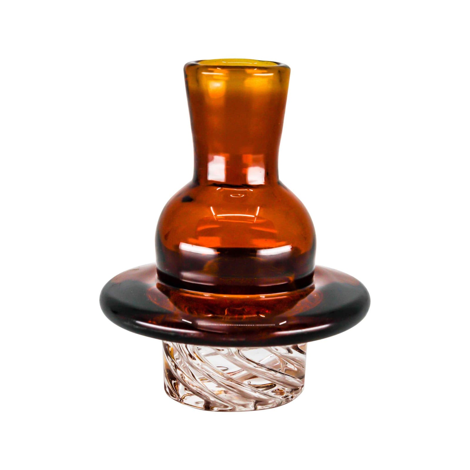 Mega Cyclone Spinner Carb Cap | Amber Profile View | Dabbing Warehouse