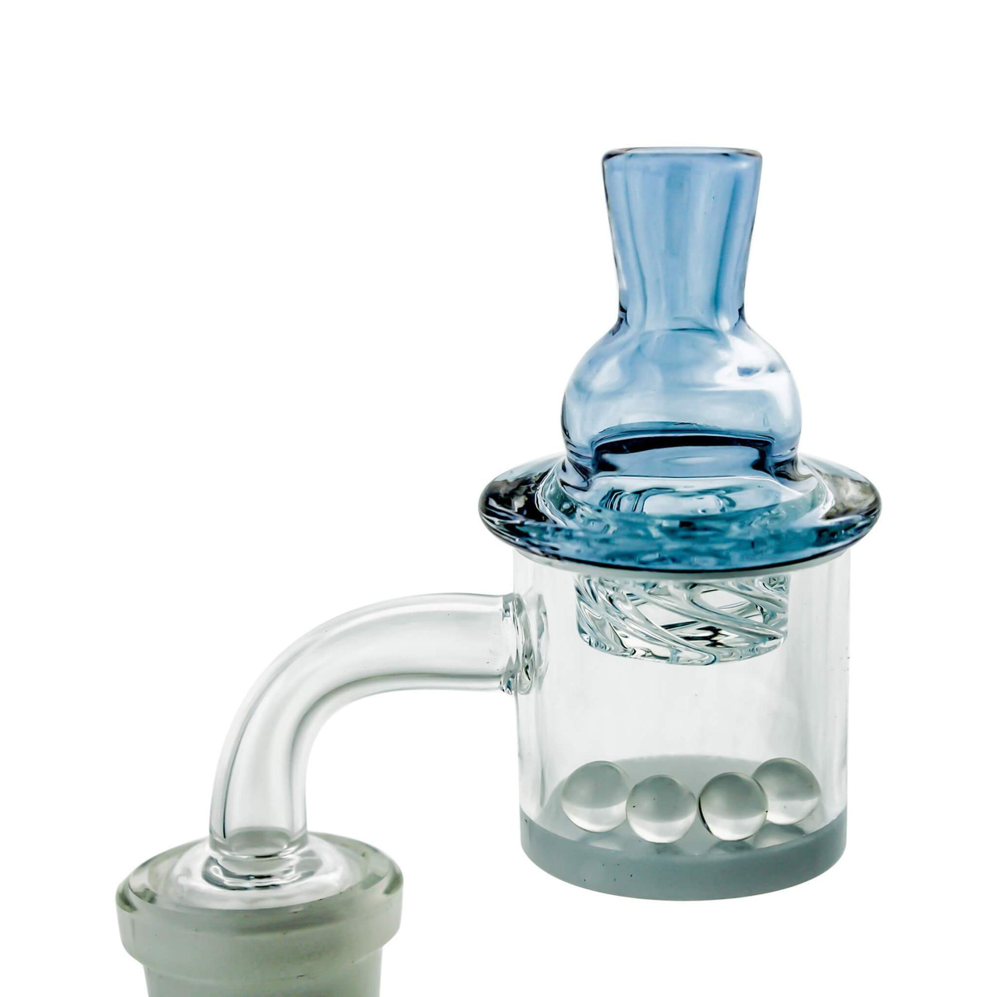 Mega Cyclone Spinner Carb Cap | Purple In Use Profile View | Dabbing Warehouse