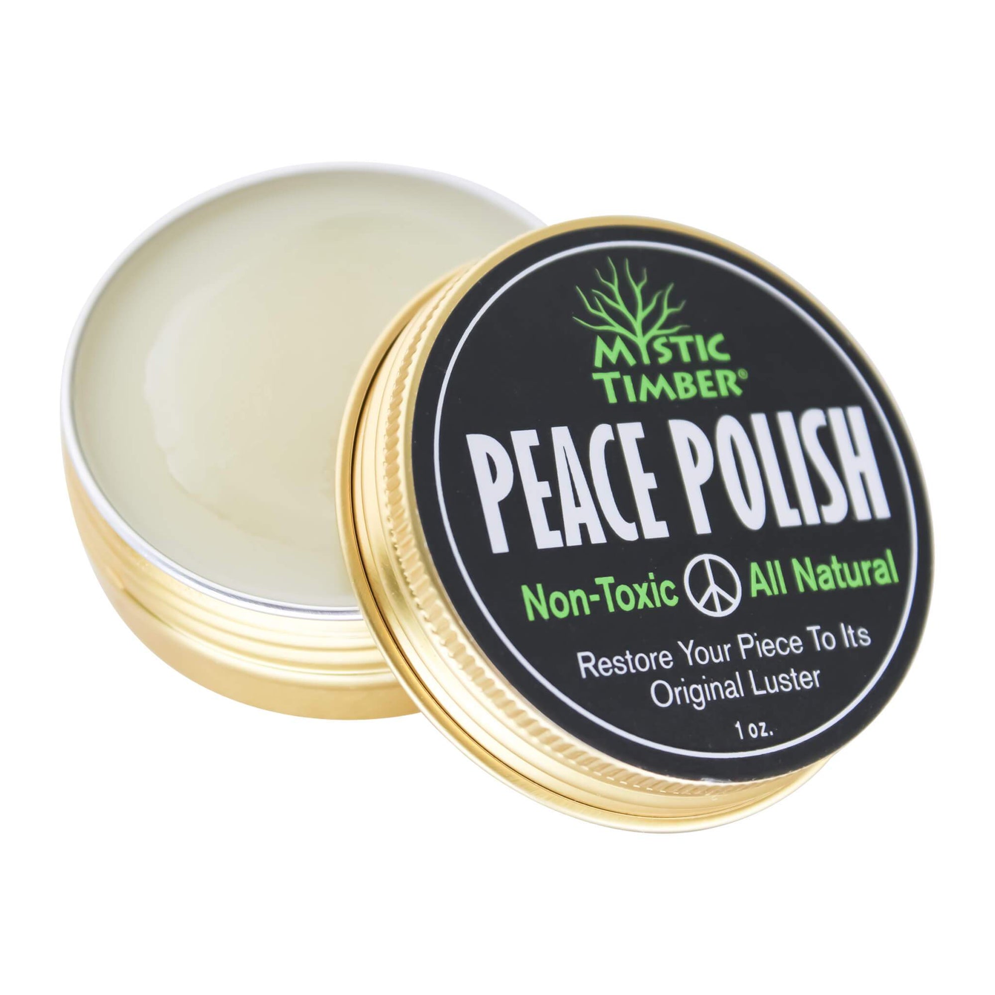 Mystic Timber Peace Polish | Open Polish Container View | Dabbing Warehouse