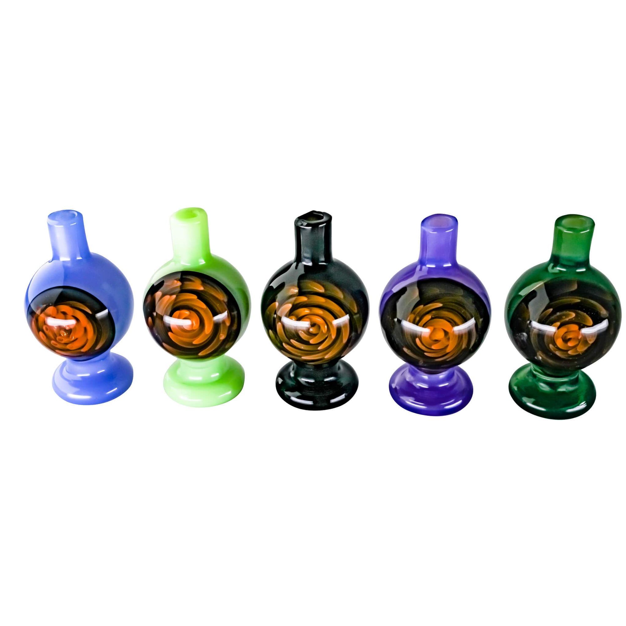 Origin Spiral Inlay Bubble Cap | All Color Variations View | Dabbing Warehouse