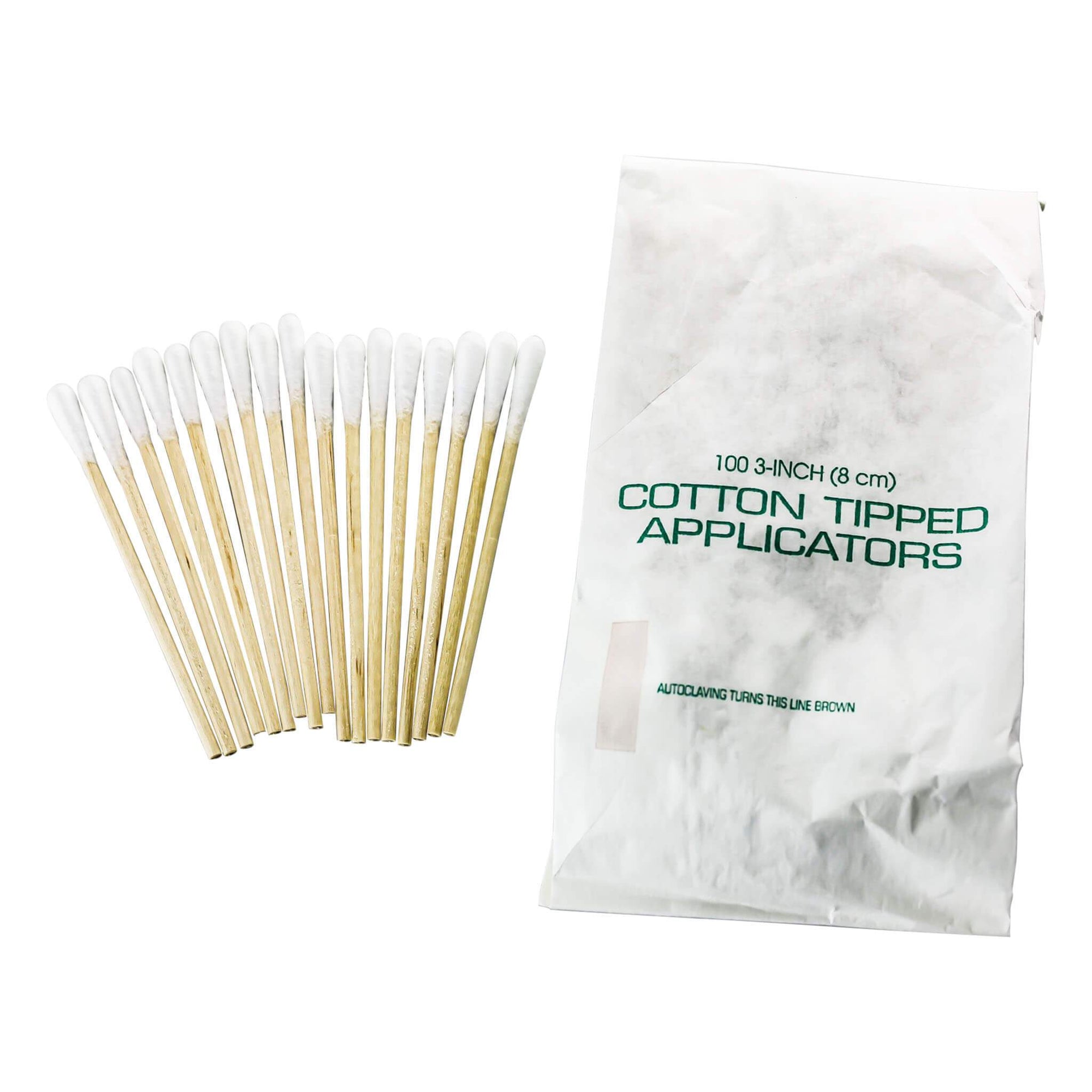 Puritan 3" Lint Free Cotton Swabs (Bags of 100) | In Bag & Out Of Bag View | Dabbing Warehouse