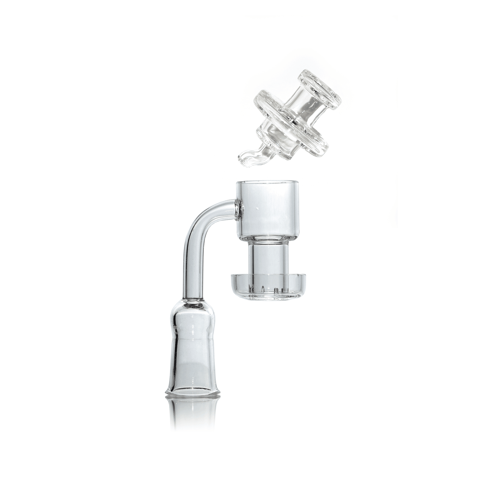 Quartz Banger Terp Slurper 14mm Female With Spinning Cap | Full Kit Profile View | Dabbing Warehouse