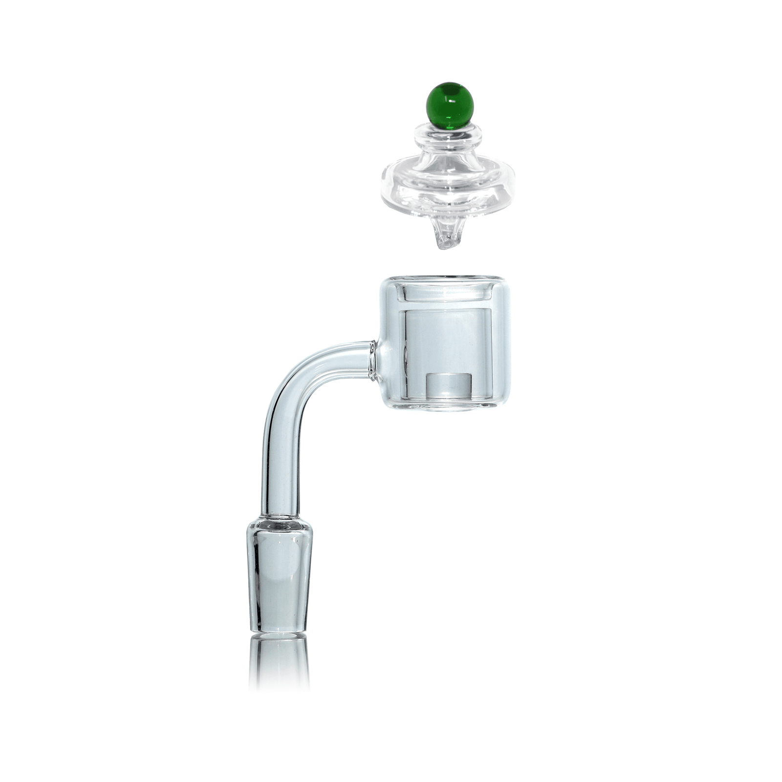 Quartz Banger Thermal Core Reactor 14mm Male With Saucer Cap | Full Kit Profile View | DW