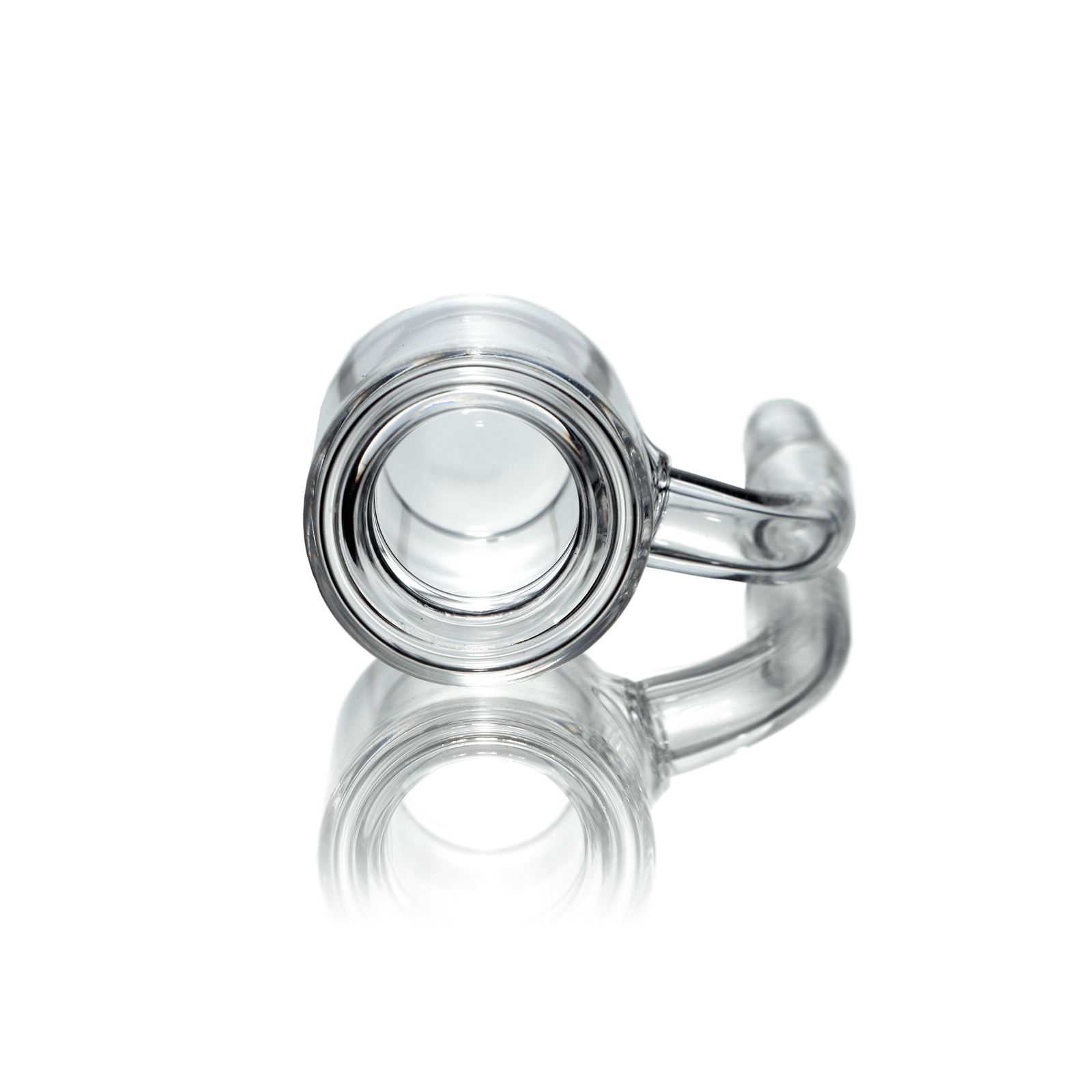 Quartz Double Wall Banger (Torch) | 10mm Male | Profile View | Dabbing Warehouse