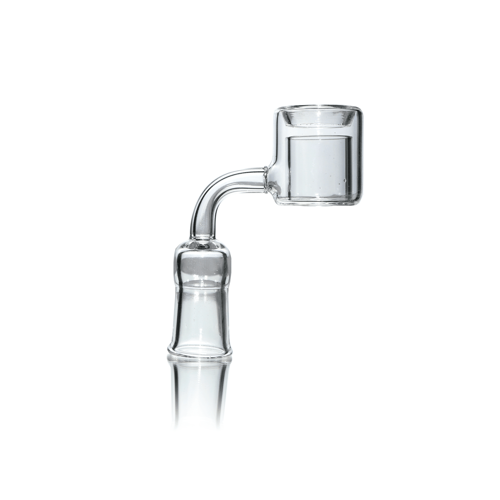 Quartz Double Wall Banger (Torch) | 14mm Female | Profile View | Dabbing Warehouse