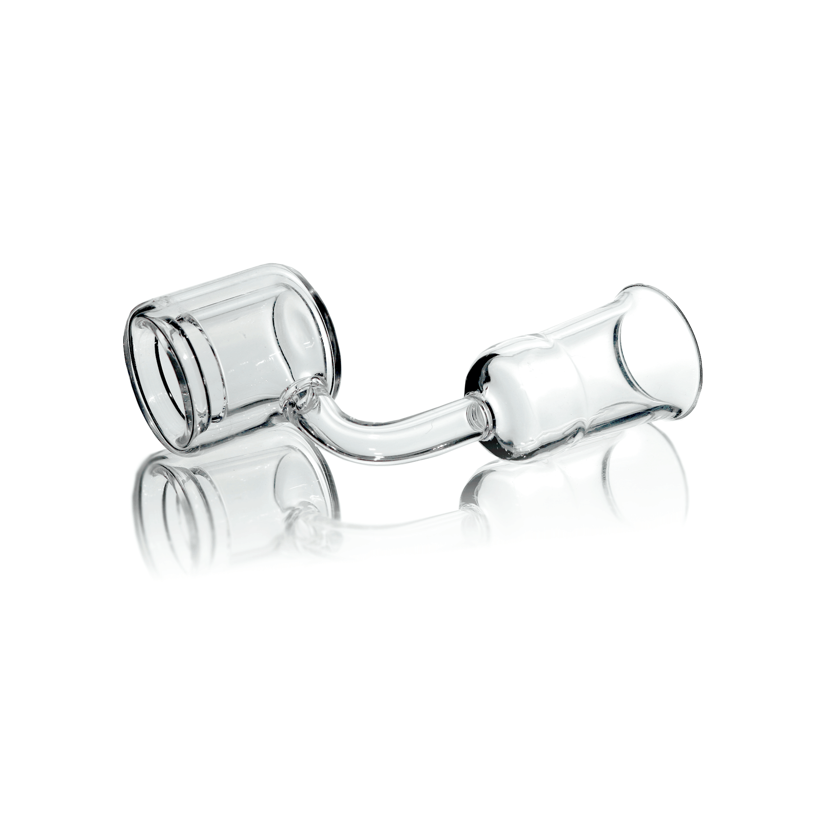 Quartz Double Wall Banger (Torch) | 18mm Female | Profile Banger View | Dabbing Warehouse