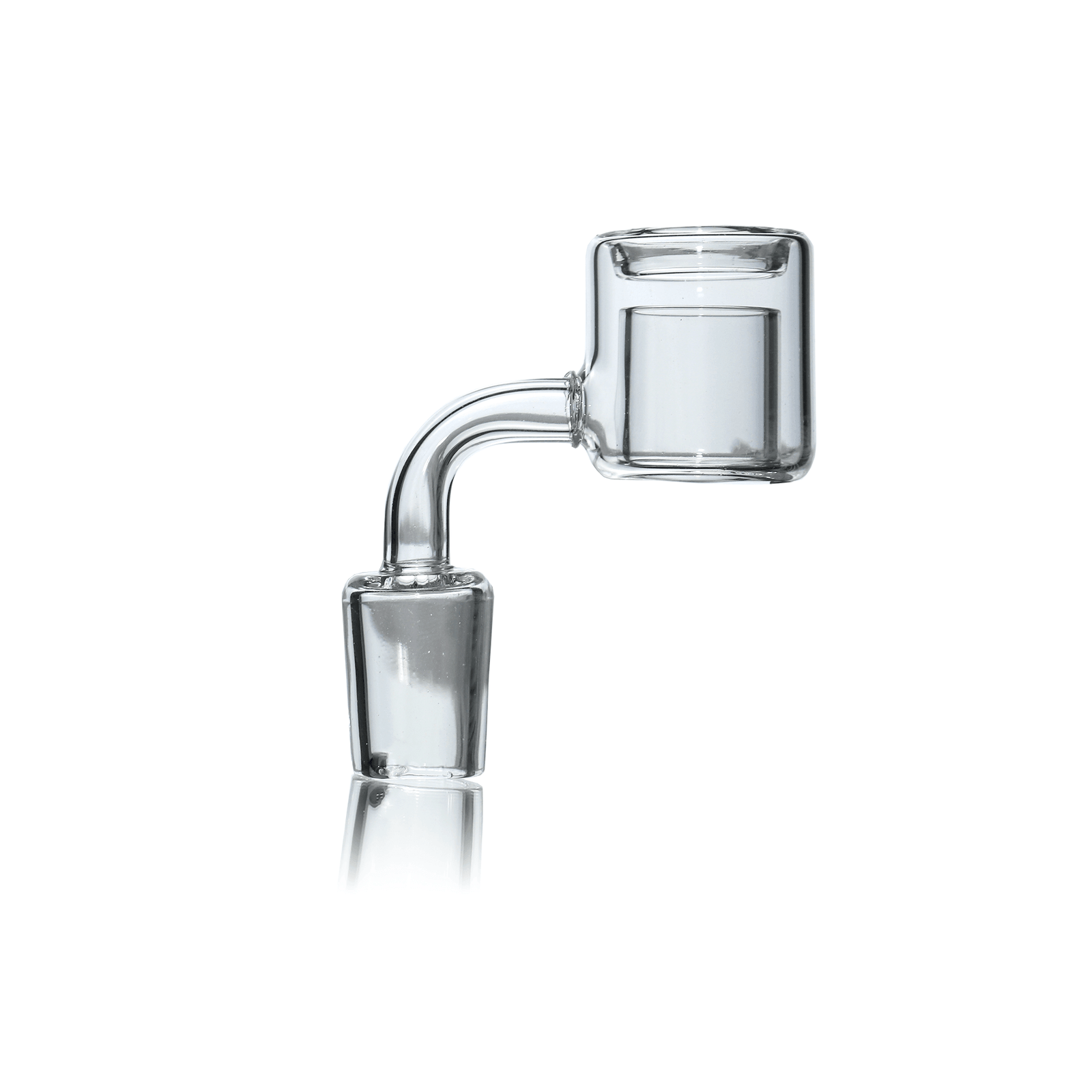 Quartz Double Wall Banger (Torch) | 18mm Male | Profile Banger View | Dabbing Warehouse