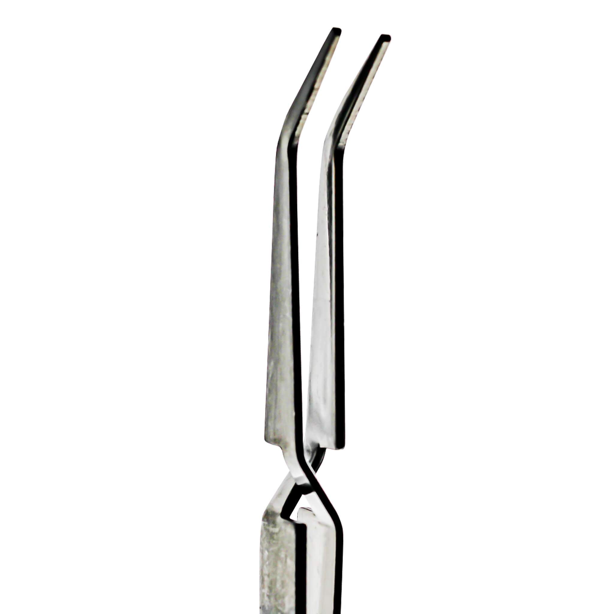 5pcs/set Reverse Tweezers Stainless Steel Handle Plastic Tip