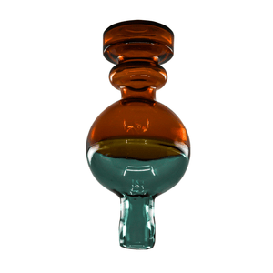 Rook Bubble Directional Carb Cap | Upper Amber Lower Blue Profile View | Dabbing Warehouse