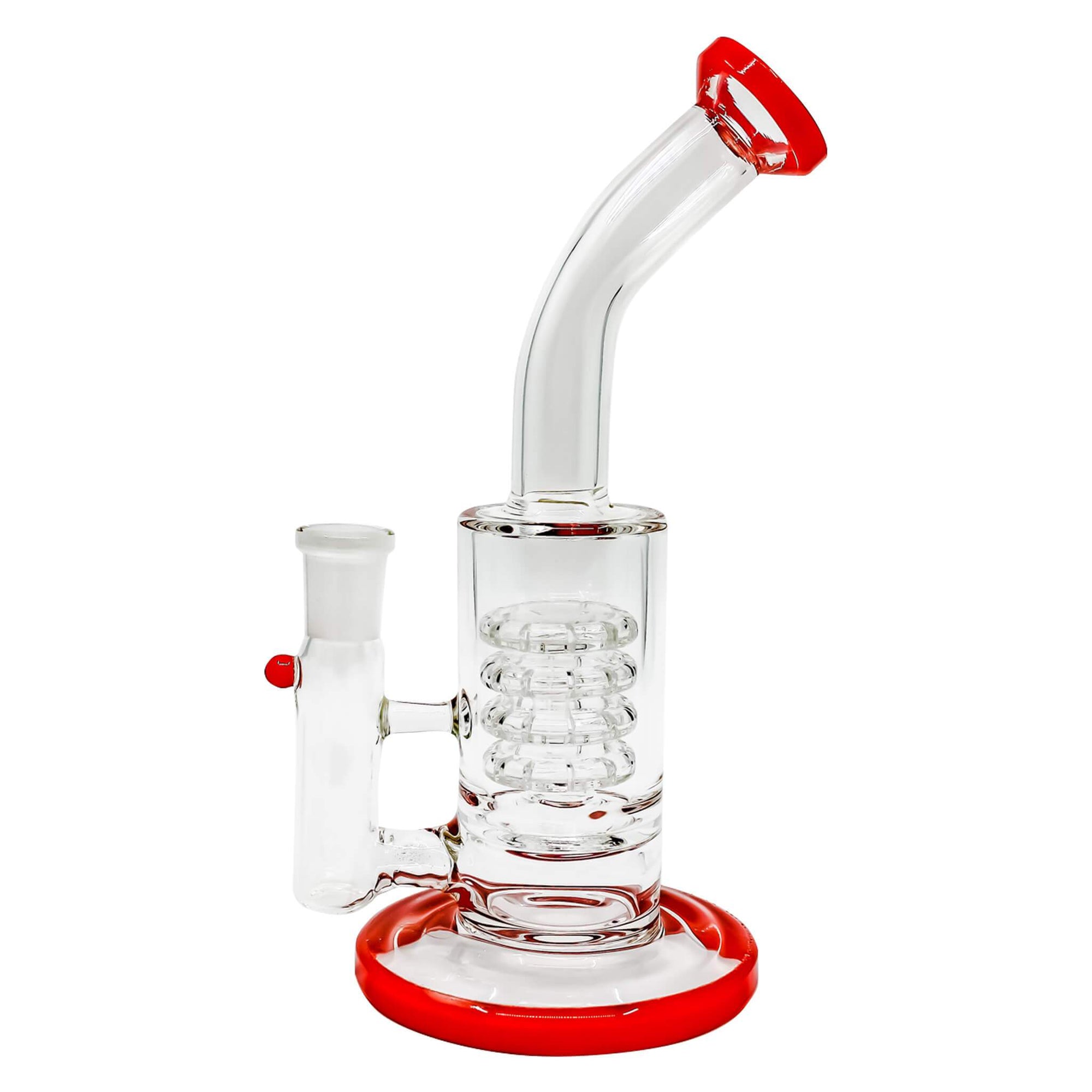 Slim Bubble Stack Can Dab Rig | Red Profile View | Dabbing Warehouse
