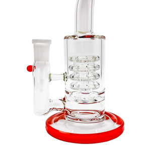 Slim Bubble Stack Can Dab Rig | Red Close Up View | Dabbing Warehouse