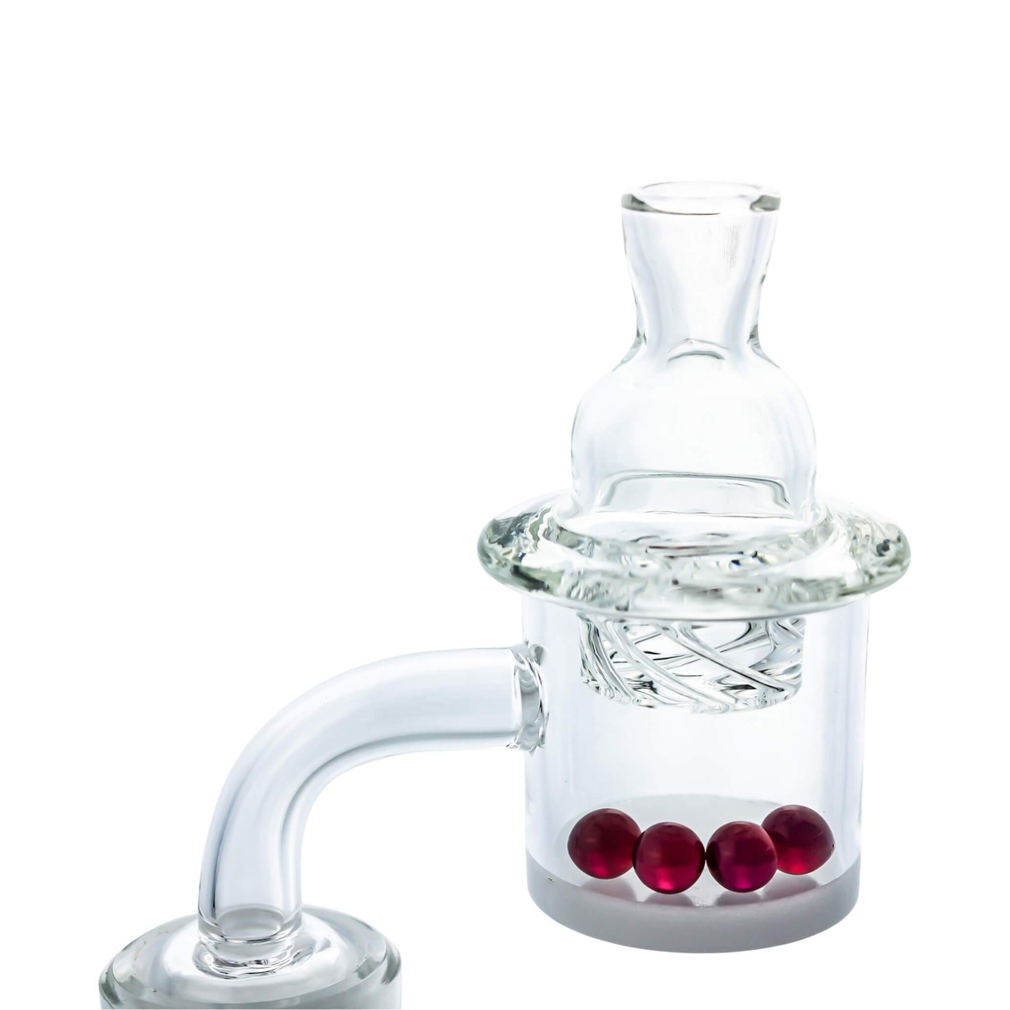 Terp Pearls, Mega Cyclone Spinner Carb Cap, 30mm Quartz Banger Combo | Combo Pack View-Amber | DW