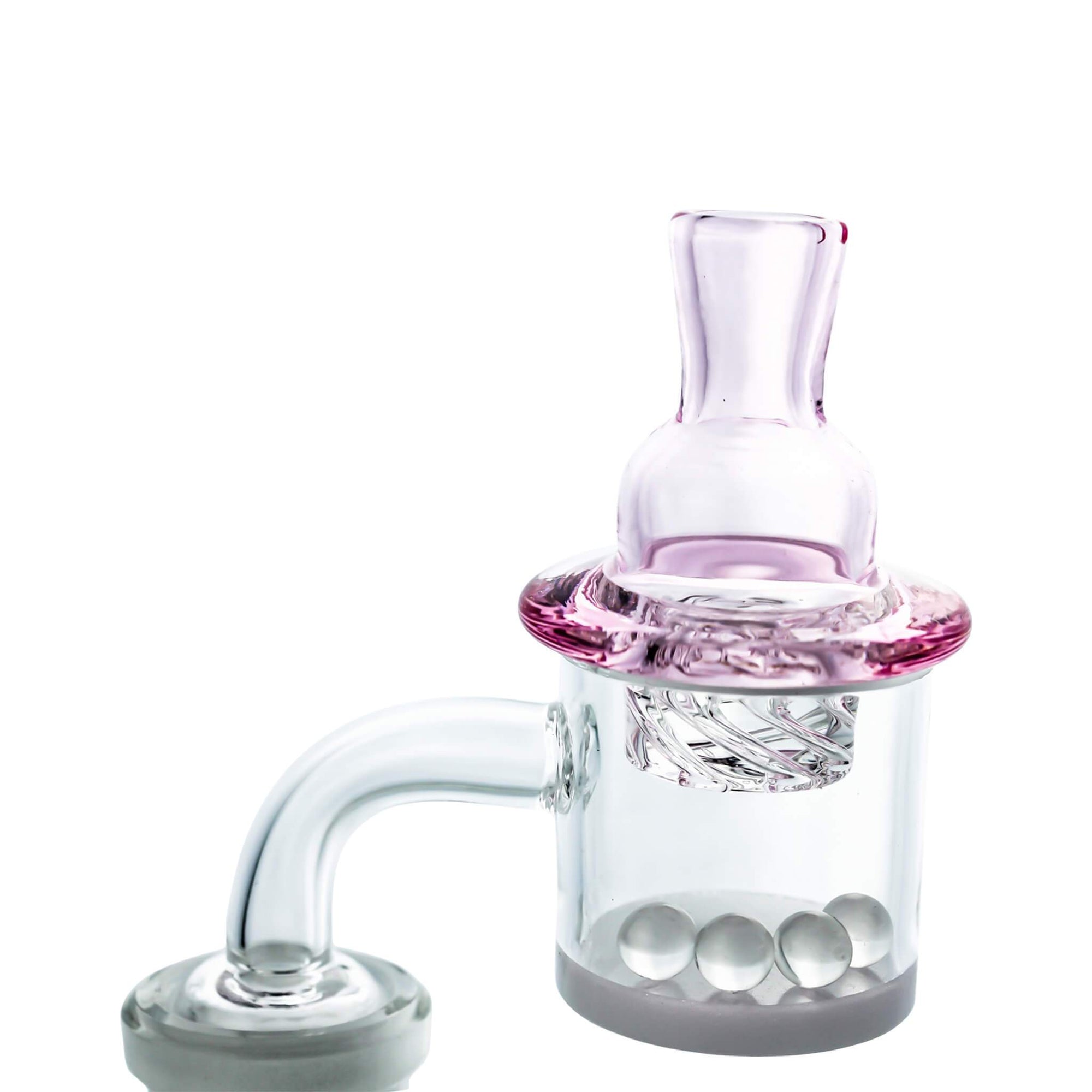 Terp Pearls, Mega Cyclone Spinner Carb Cap, 30mm Quartz Banger Combo | Combo Pack View-Pink | DW