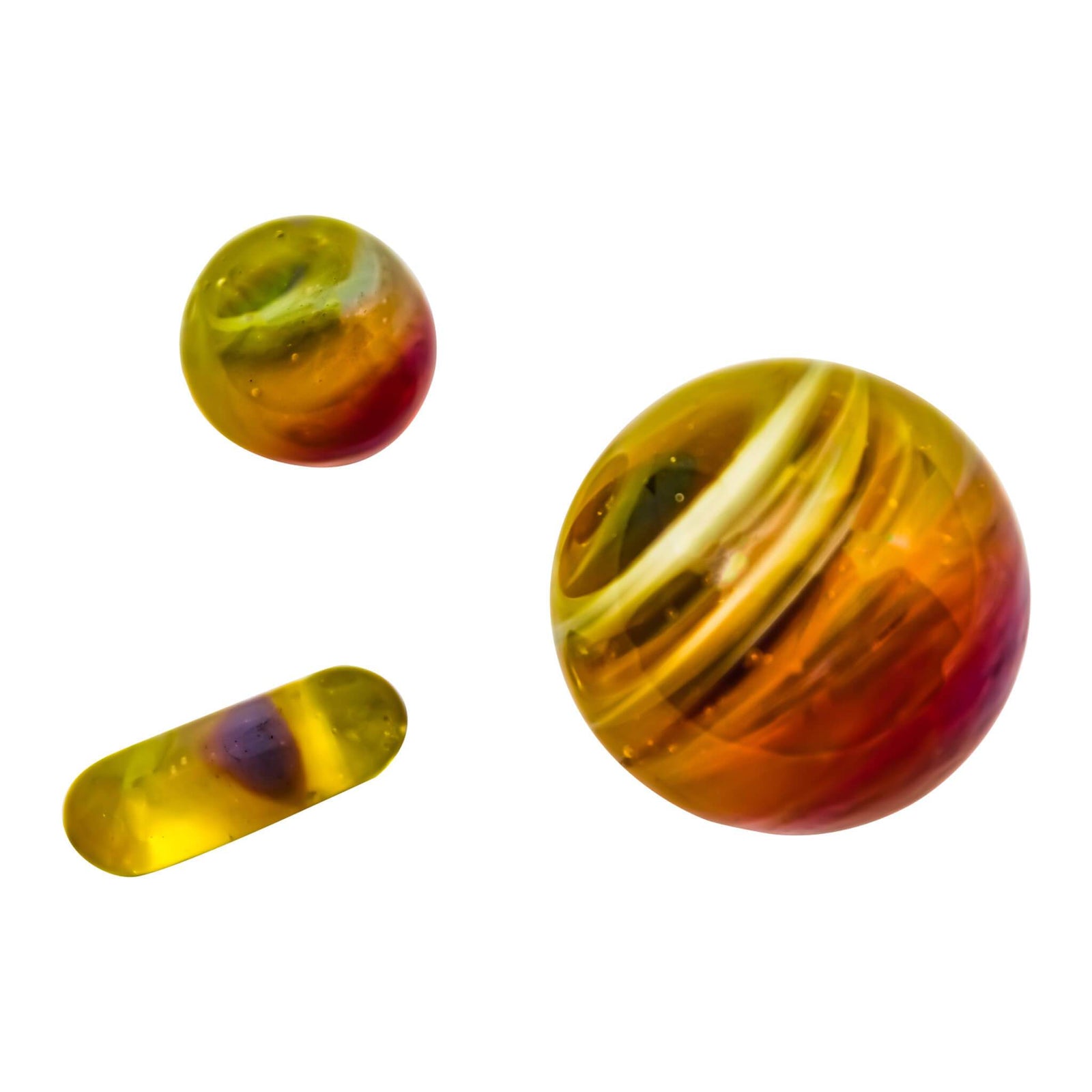Terp Slurper Marble Set | Amber Inspired Full Slurper Marble Set View | Dabbing Warehouse
