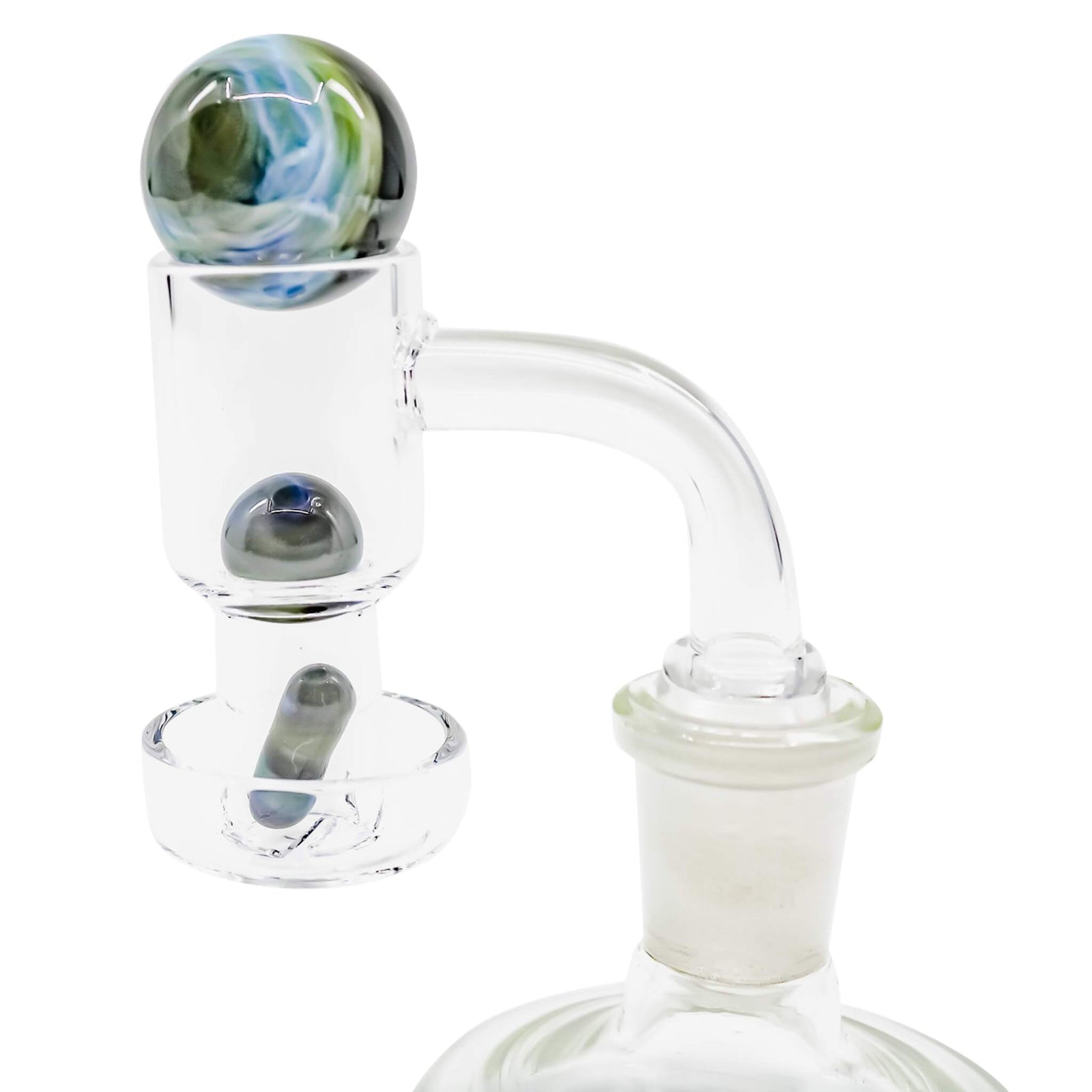Terp Slurper Marble Set | Black Full Slurper Marble Set View | Dabbing Warehouse
