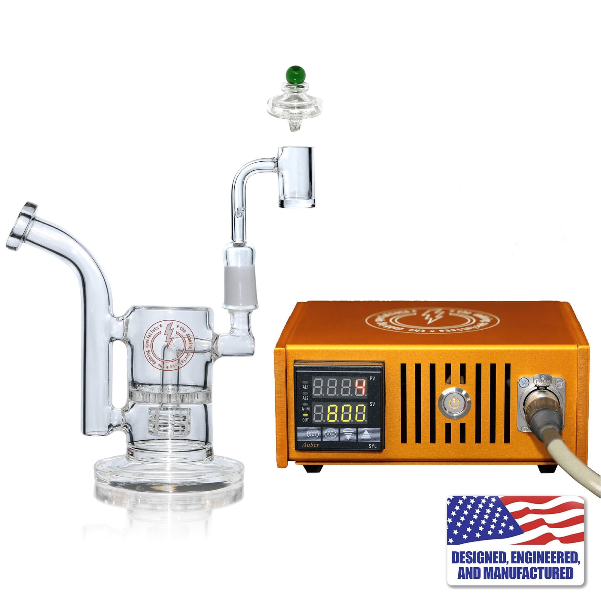 The Dabbing Specialists Custom Enail Dabbing Bundle | Made in the USA | Orange Kit View | DW