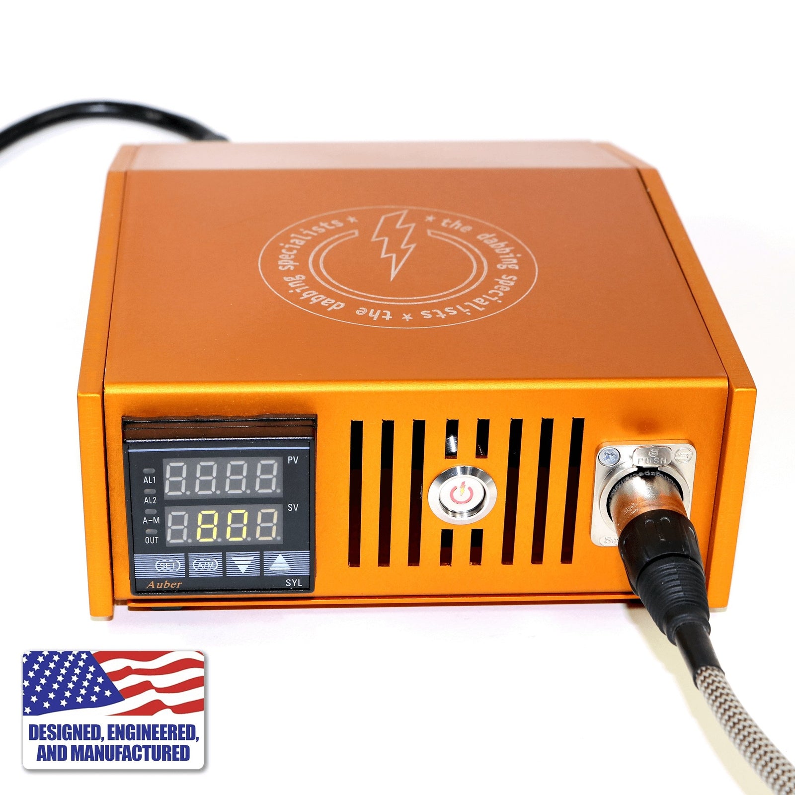 The Dabbing Specialists Custom Enail | Made in the USA | Orange Front Face View | DW