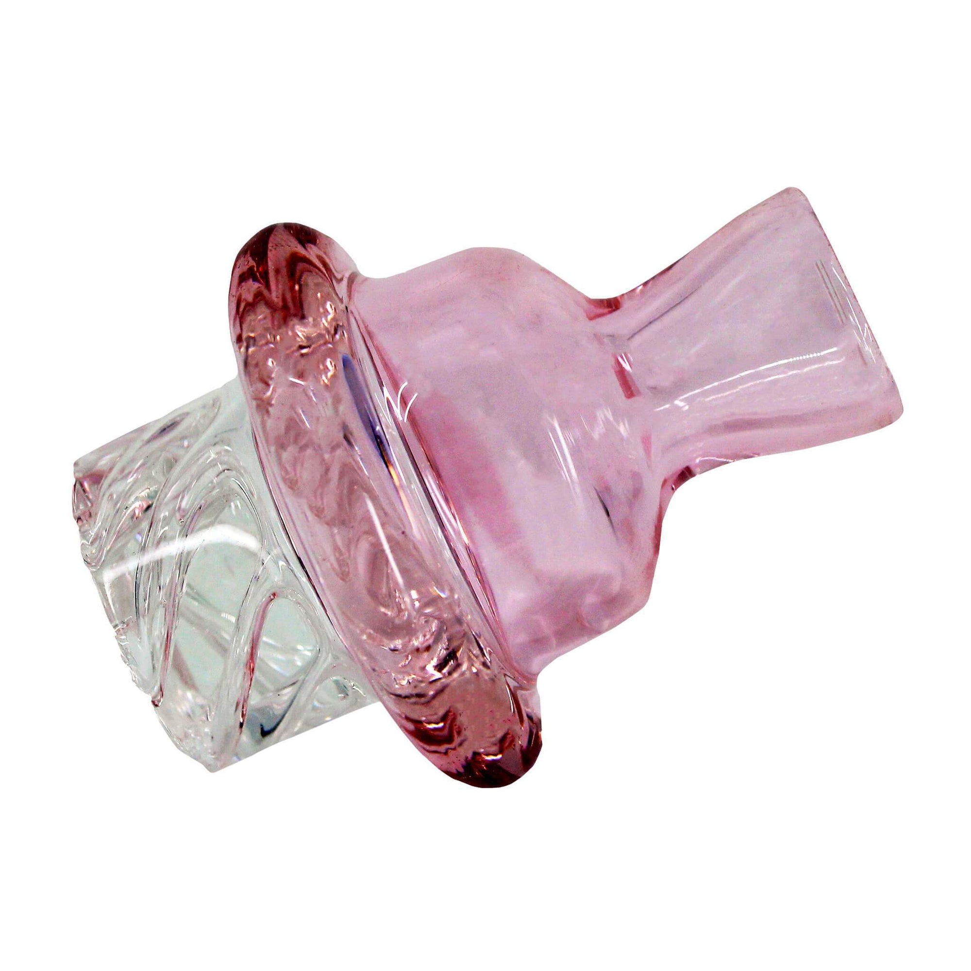 Tiny Hand Dab Rig Complete Kit #3 | Pink Cyclone Spinner Carb Cap View | Dabbing Warehouse