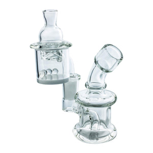 Tiny Hand Dab Rig Complete Kit #6 | Complete Kit Profile View Clear Cap | Dabbing Warehouse