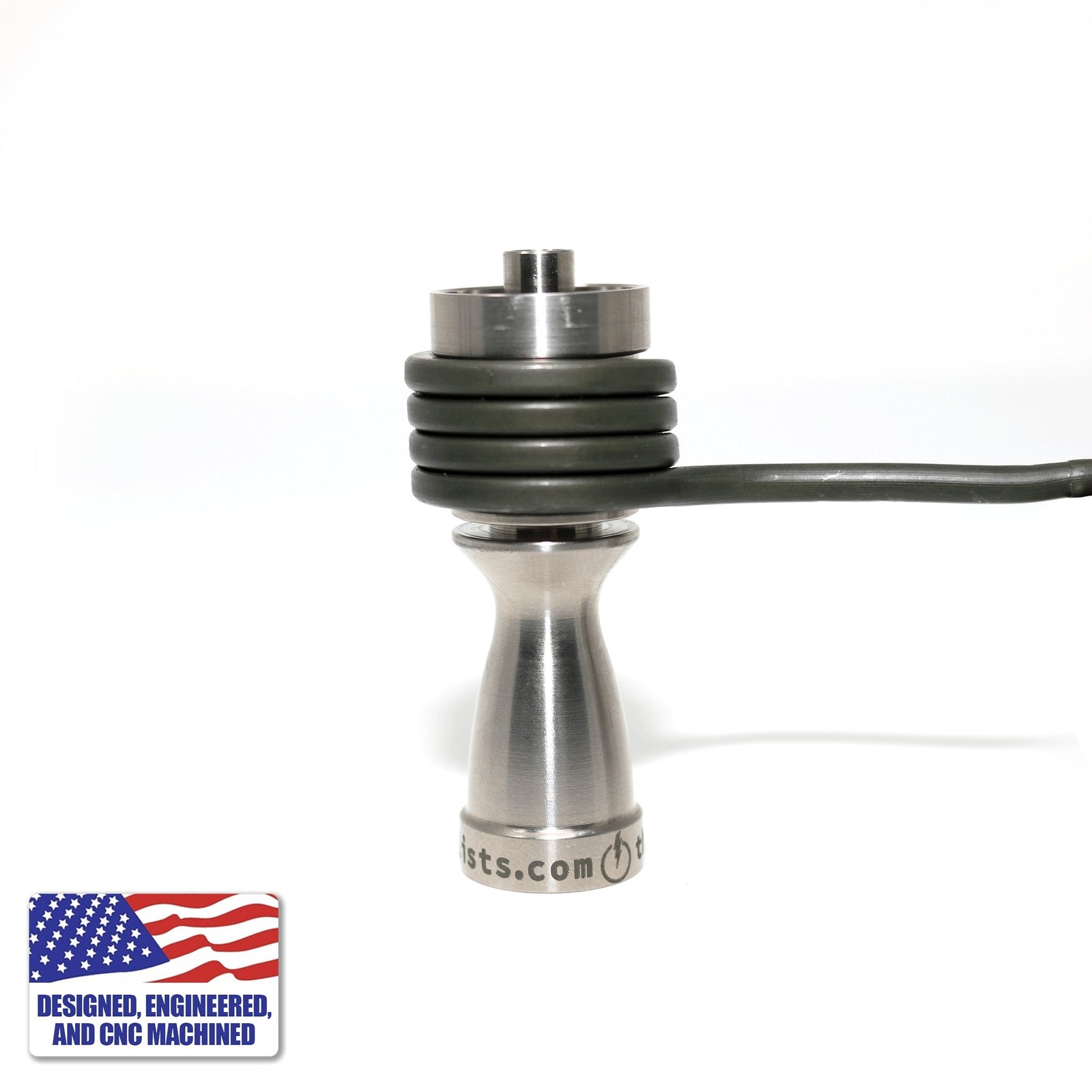 Titanium Dab Kit | 20mm Coil | 14mm/10mm Female Adapter | Profile View | Dabbing Warehouse