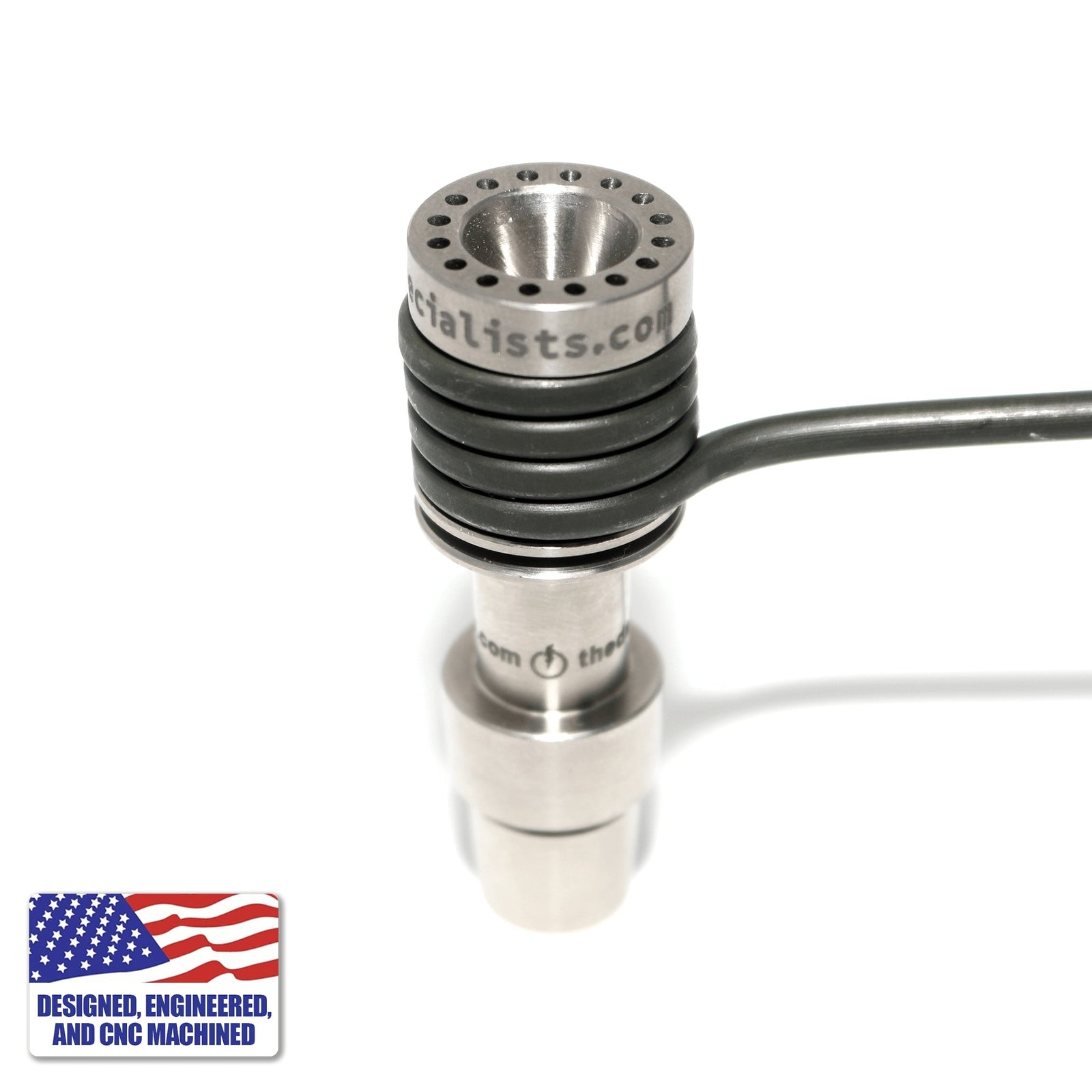 Titanium Dab Kit with 16-Hole Nail | 16mm Coil | 18mm/14mm Male | Coil View | Dabbing Warehouse