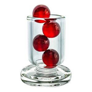 VacTube Slurper Ruby™ | 12mm | Valve Marble In Cup View | Dabbing Warehouse